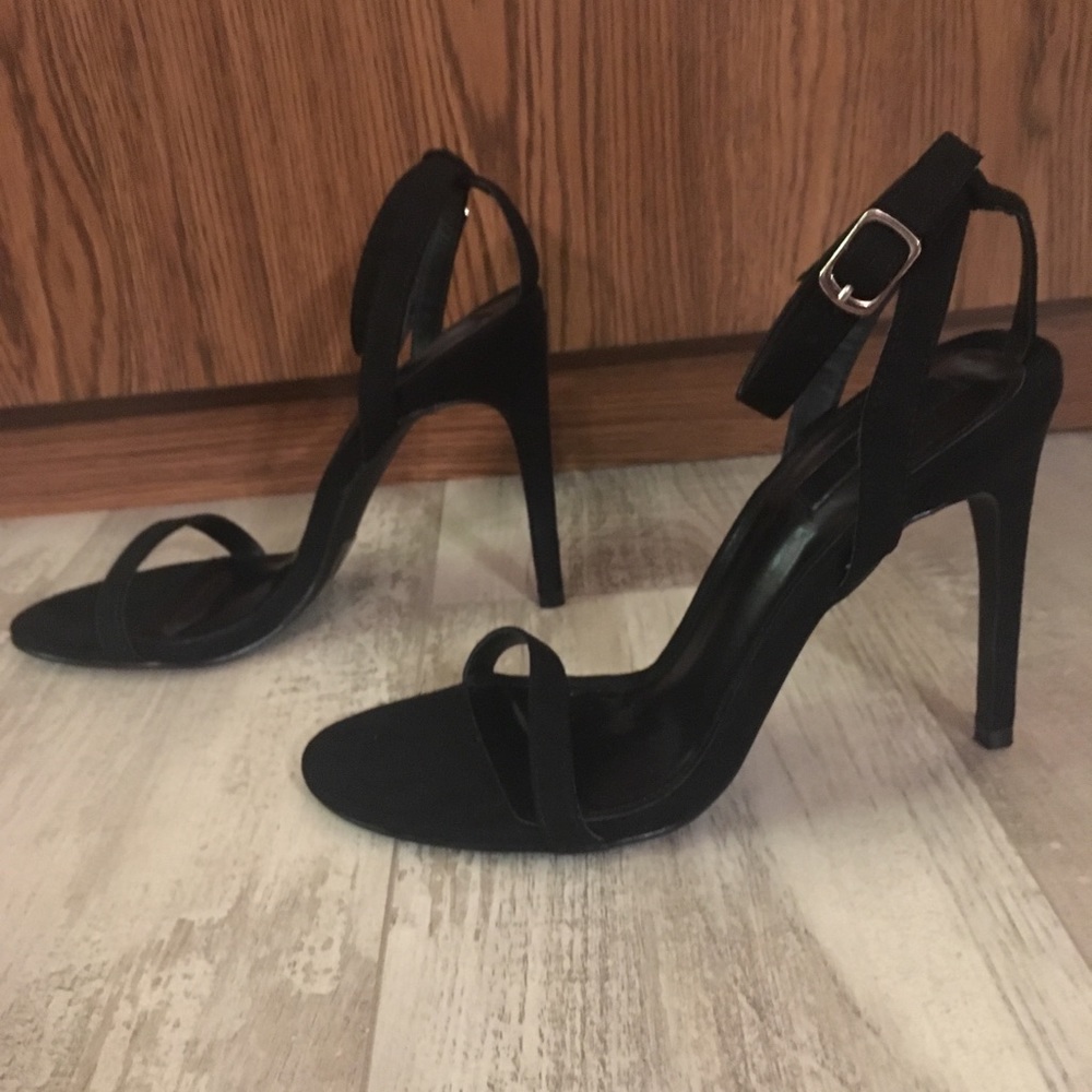 Black Strappy Stiletto Heels